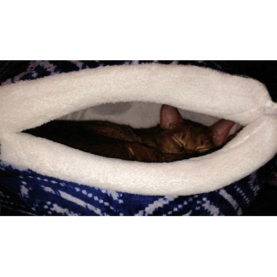 Coussin Coquille, bleu acier à motif (petit)