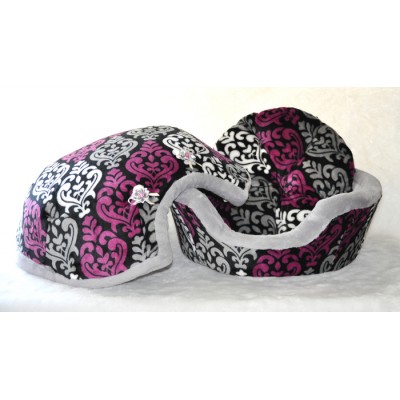 Coussin Coquille , gris avec motif (moyen)