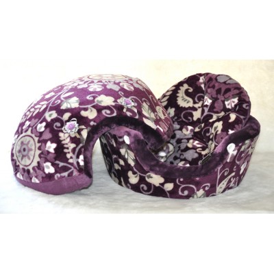 Coussin Coquille , motif mauve (moyen)