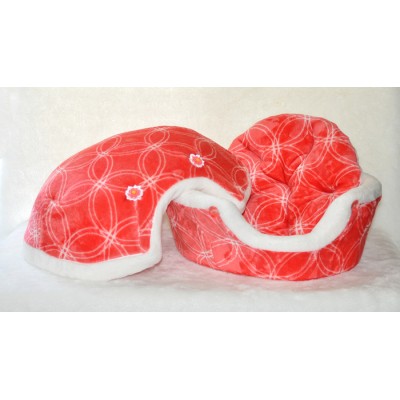 Coussin Coquille , orange avec motif (moyen)