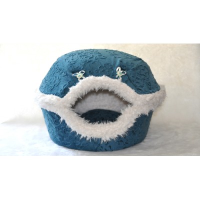 Coussin Coquille , turquoise  en relief (moyen)