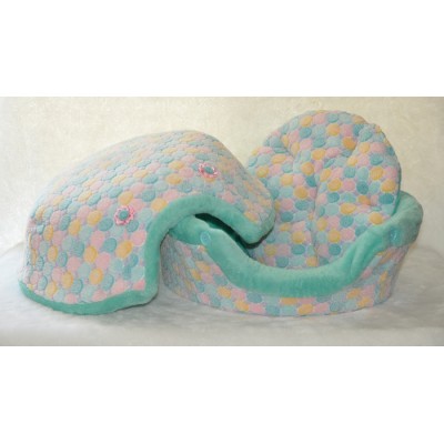Coussin Coquille , turquoise avec motif (moyen)