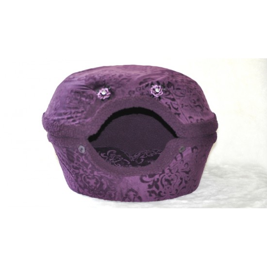 Coussin Coquille , violet en relief (moyen)