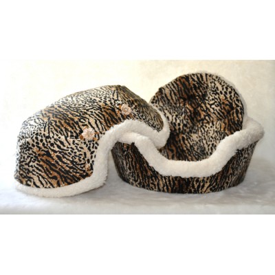 Coussin Coquille, tigré brun (moyen)