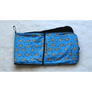 Essuie-Pattes Jasmy, bleu à  motifs bulldog