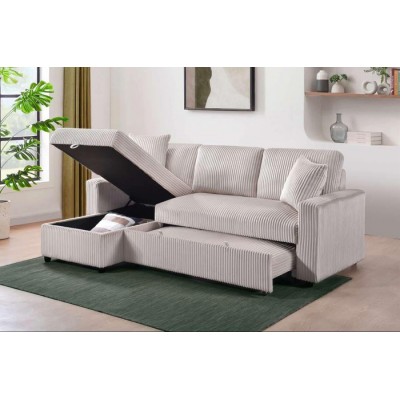 Sofa Chaise Longue avec divan-lit Brecker 99080BESS