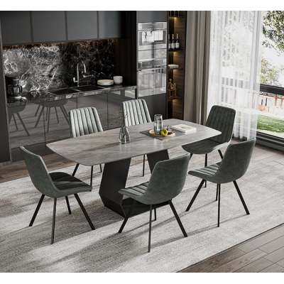 Ensemble table et 6 chaises T-1560+C-1561