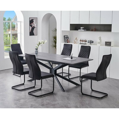 Ensemble table et 6 chaises T-1570+C-1571