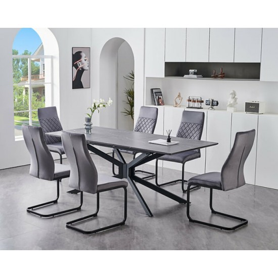 Ensemble table et 6 chaises T-1570+C-1572