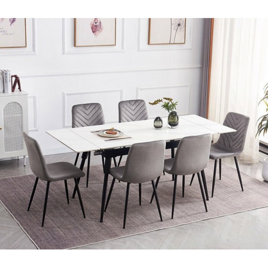 Ensemble table extensible et 6 chaises T-1818+C-1817