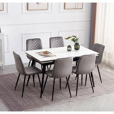 Ensemble table extensible et 6 chaises T-1818+C-1817