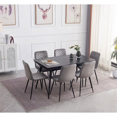 Ensemble table extensible et 6 chaises T-1817+C-1817