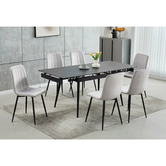 Ensemble table et 6 chaises T-1472+C-1473