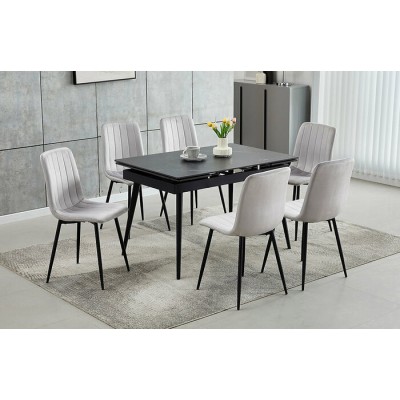 Ensemble table et 6 chaises T-1472+C-1473
