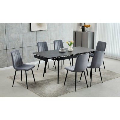 Ensemble table et 6 chaises T-1472+C-1474