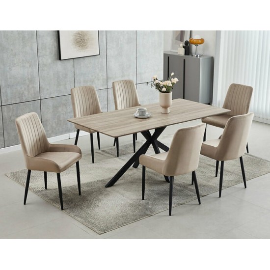 Ensemble table et 6 chaises T-1510+C-1511
