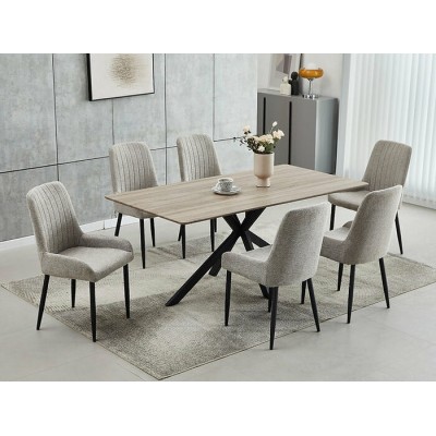 Ensemble table et 6 chaises T-1510+C-1512
