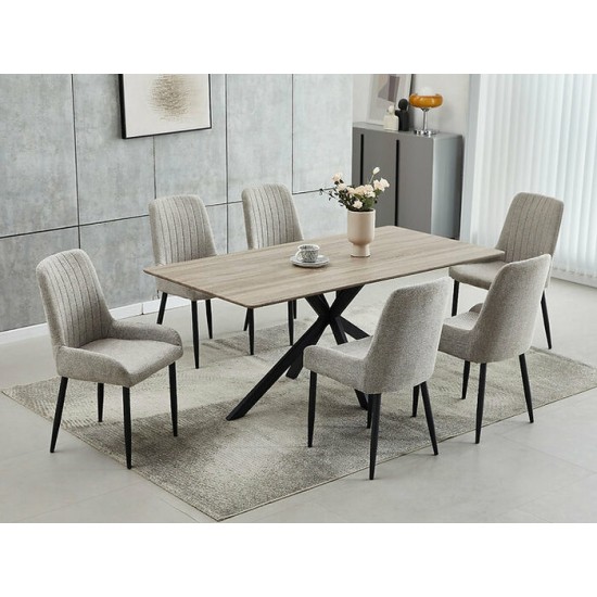 Ensemble table et 6 chaises T-1510+C-1512