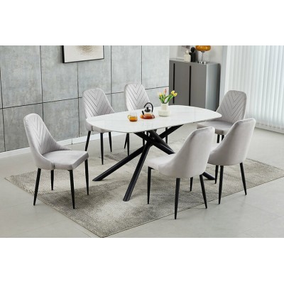 Ensemble table et 6 chaises T-1530+C-1531