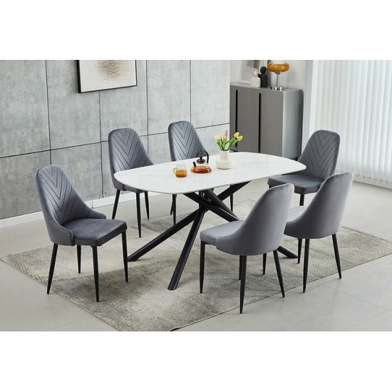 Ensemble table et 6 chaises T-1530+C-1532