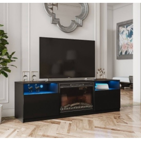 Meuble télé avec foyer 45600BK-70T