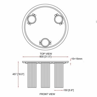 Table a café Jilsa 301-551WAL 