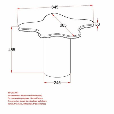 Table a café Mayal 303-149BLK