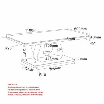 Table a café Corvus 301-159WGY