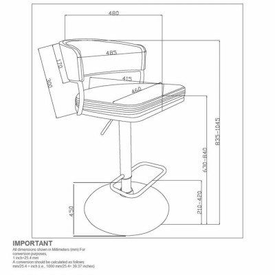 Tabouret Ajustable Kazan 203-904DKB