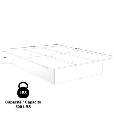 Plateforme queen 60"-12"H (Noir)