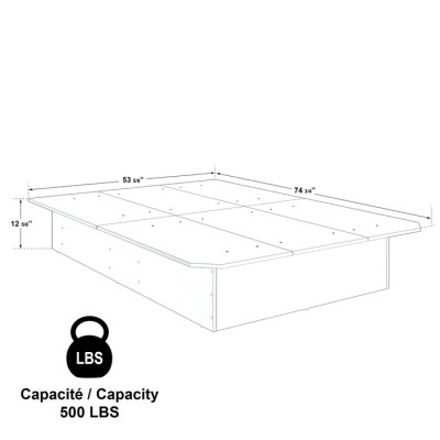 Plateforme double 54"-12"H (Blanc)
