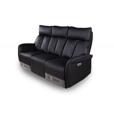 Sofa inclinable électrique 6857 (Cuir Noir)