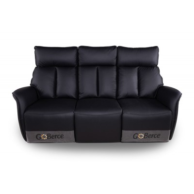 Sofa inclinable électrique 6857 (Cuir Noir)