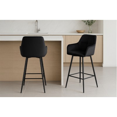 Tabouret hauteur comptoir T3295 (Noir)