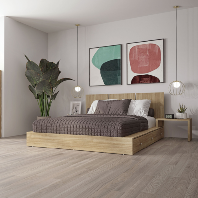Lit queen avec rangement Zen Delta avec tables de chevet (Beauté Naturelle) W33581.09-W43581.24-63.SK
