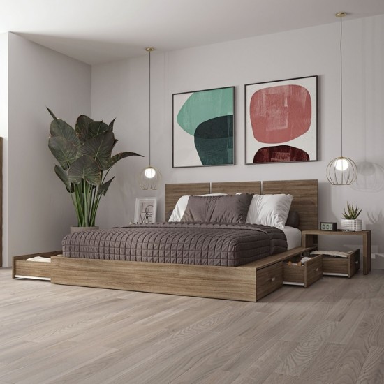 Lit queen avec rangement Zen Delta avec tables de chevet (Fashionista) W33582.09-W43582.24-63.SK