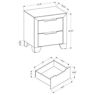 Table de chevet I5243 (Blanc)
