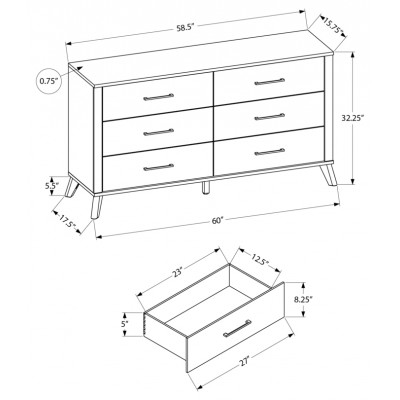 Bureau double I5251 (Gris/Graphite)