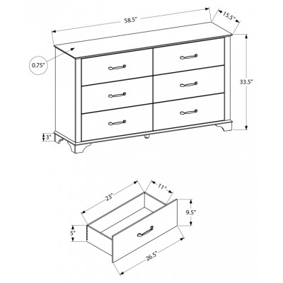 Bureau double I5261 (Blanchi)