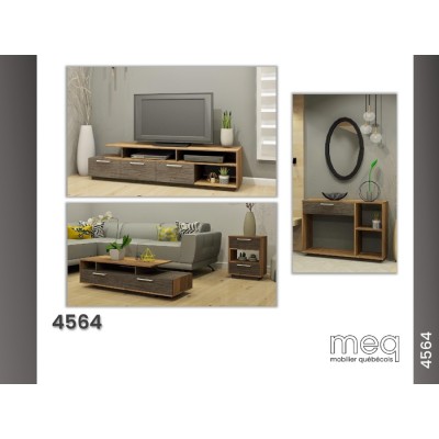 Meuble audio-video 72"L 4564 (Fusain/Noyer)