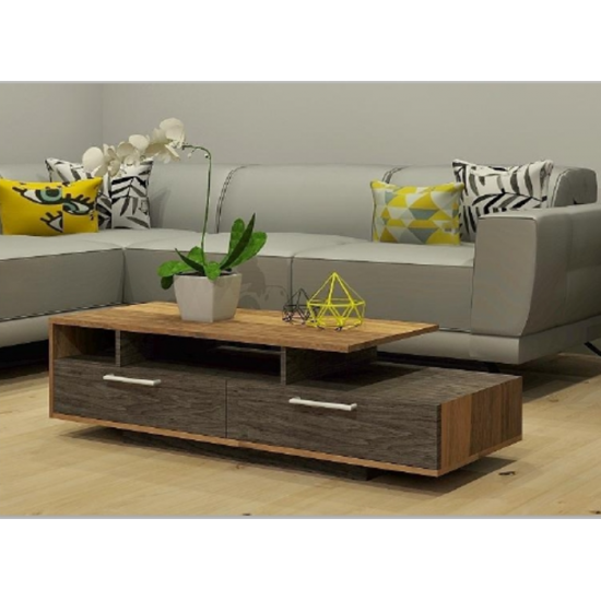Table a café 4564 (Fusain/Noyer)