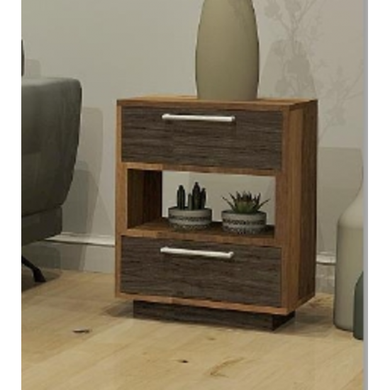 Table de bout 4564 (Fusain/Noyer)
