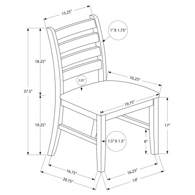 Chaise 38"H I1355