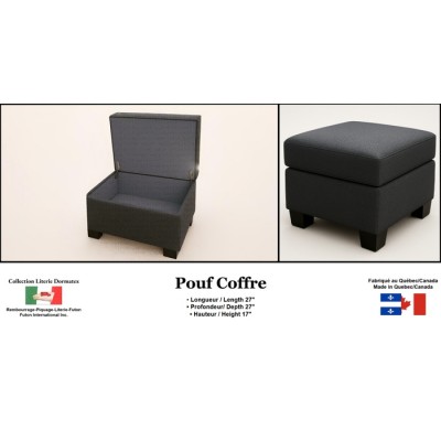 Pouf coffre 27''