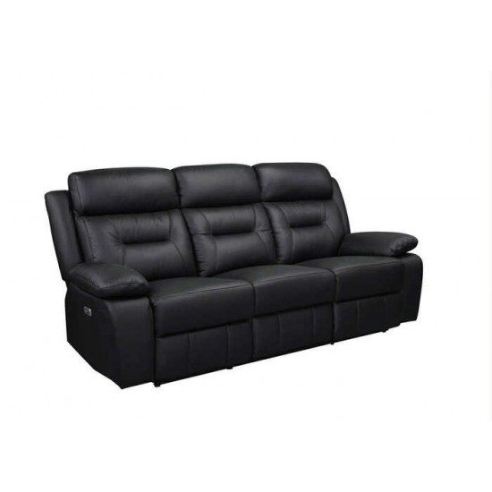 Sofa inclinable électrique Laconia 9629BLK-3PW