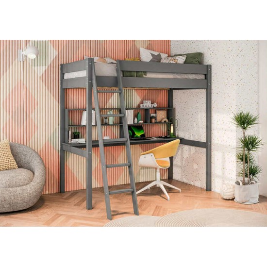 Lit loft Swan avec bureau de travail B2006TLGY