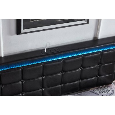 Lit Queen avec rangement IF-5400 (Noir)