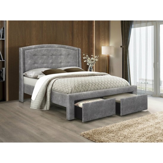Lit King avec rangement IF-5285 (Gris)