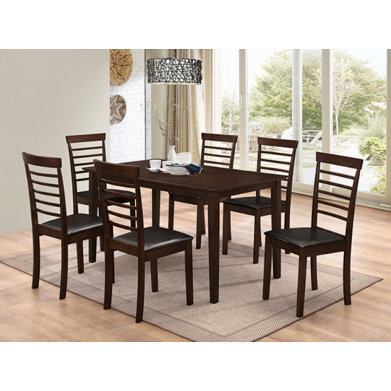 Ensemble table et six chaises T-1048-C-1011