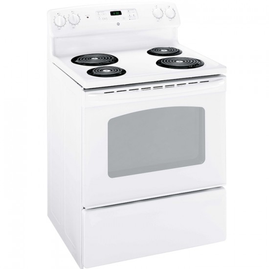 Cuisinière électrique GE avec tiroir de rangement JCBS280DMWW (Blanc)
